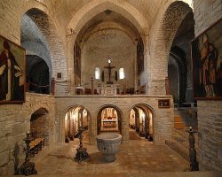 Interior de la ex catedral de San Vicente, Roda de Isábena- G.M. Archivo del Gobierno de Aragón